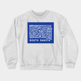 South Dakota Map Crewneck Sweatshirt